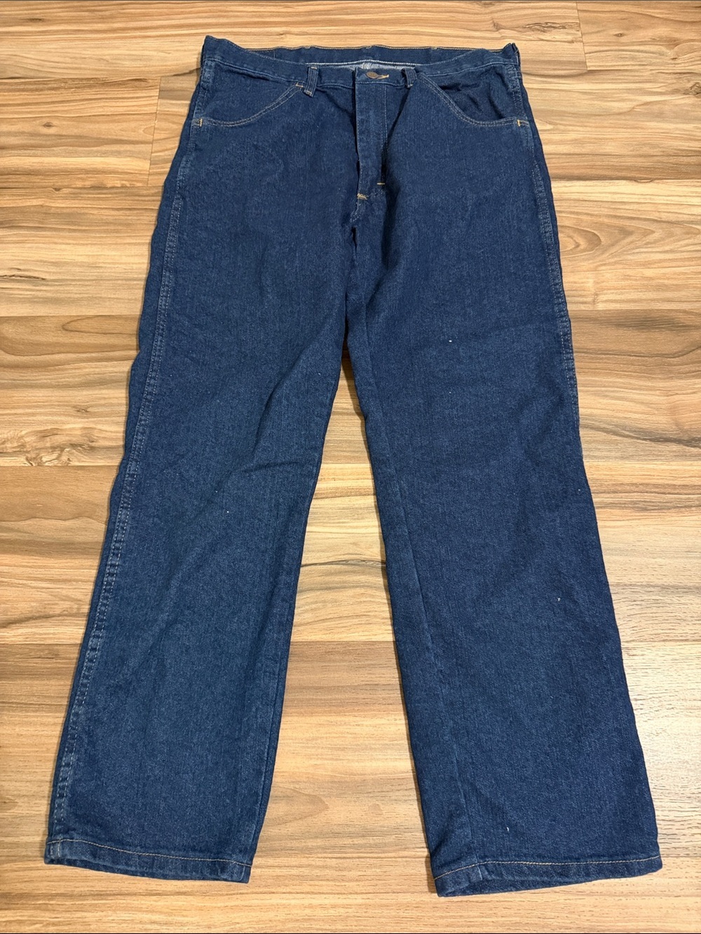Wrangler Mens Regular Fit Jeans Stretch Dark Blue 34x29 Classic Cotton Blend NWT